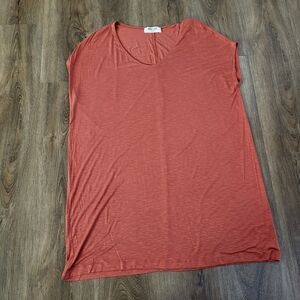 Double Zero Rayon Lounge Dress Burnt Orange Loungewear Oversized Large Granola